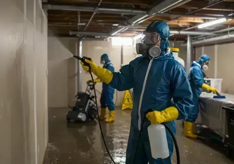 Basement Sanitization and Antimicrobial Treatment process in Fulton County, IL